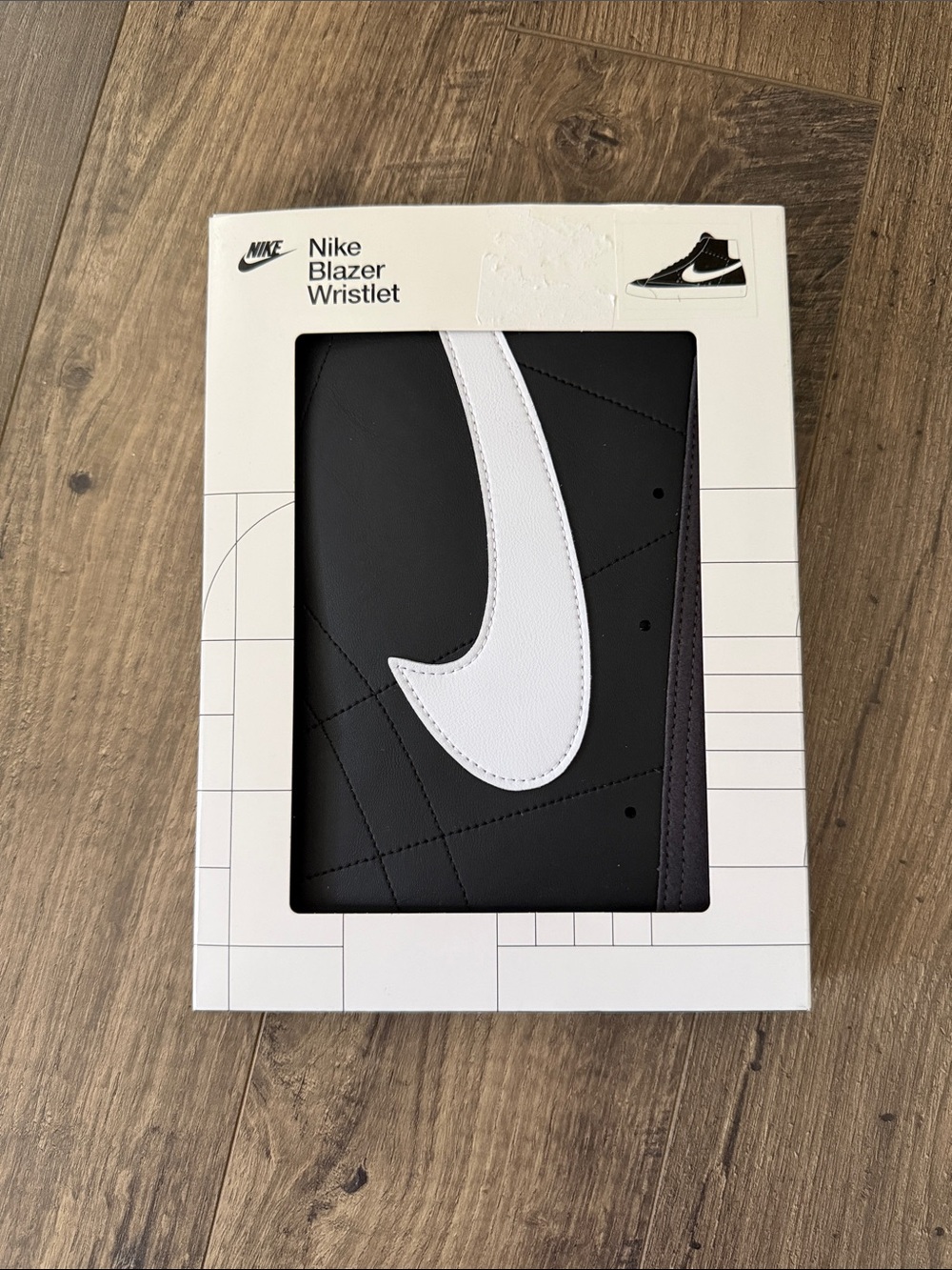 Nike Black Wristlet with White Swoosh - Blazer Style